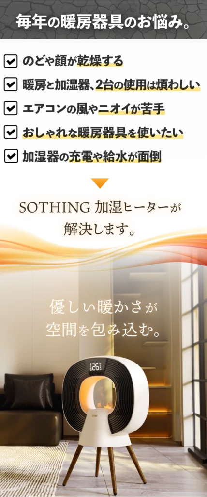 SOTHING加湿ヒーター-スター 2023冬新商品最強モデル 暖房器雰囲気加湿 